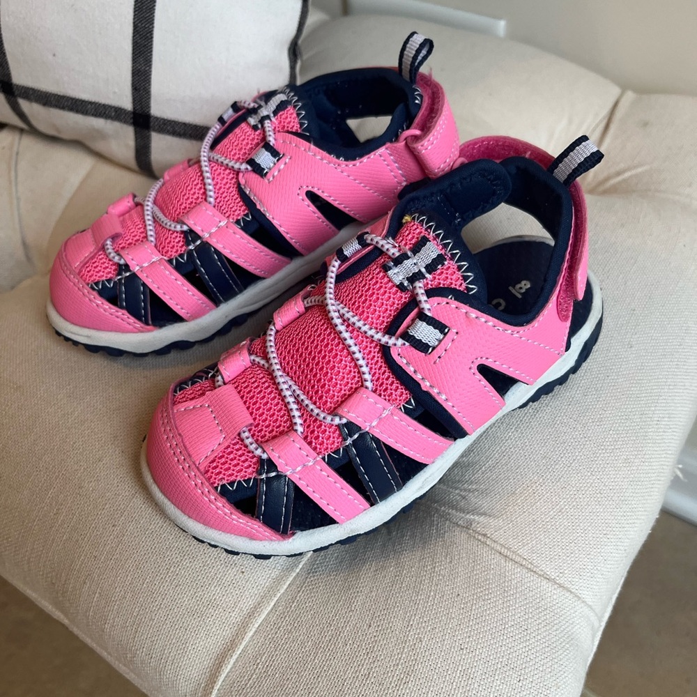 Carters girl Pink and Navy Outdoor Sandals